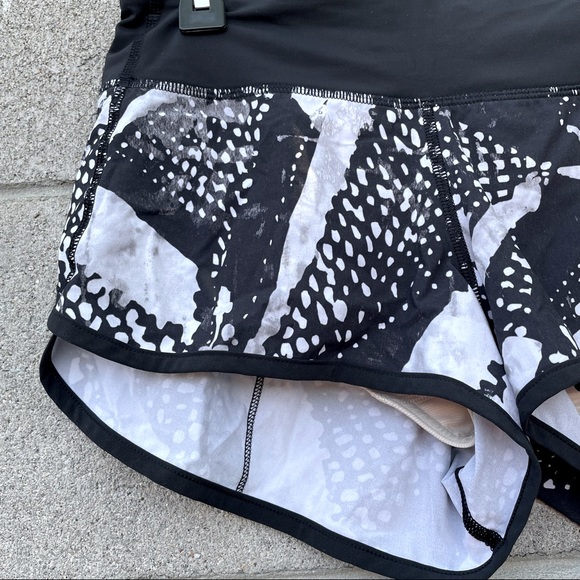 Lululemon Speed Short Static Mist White Black - Picture 3 of 9